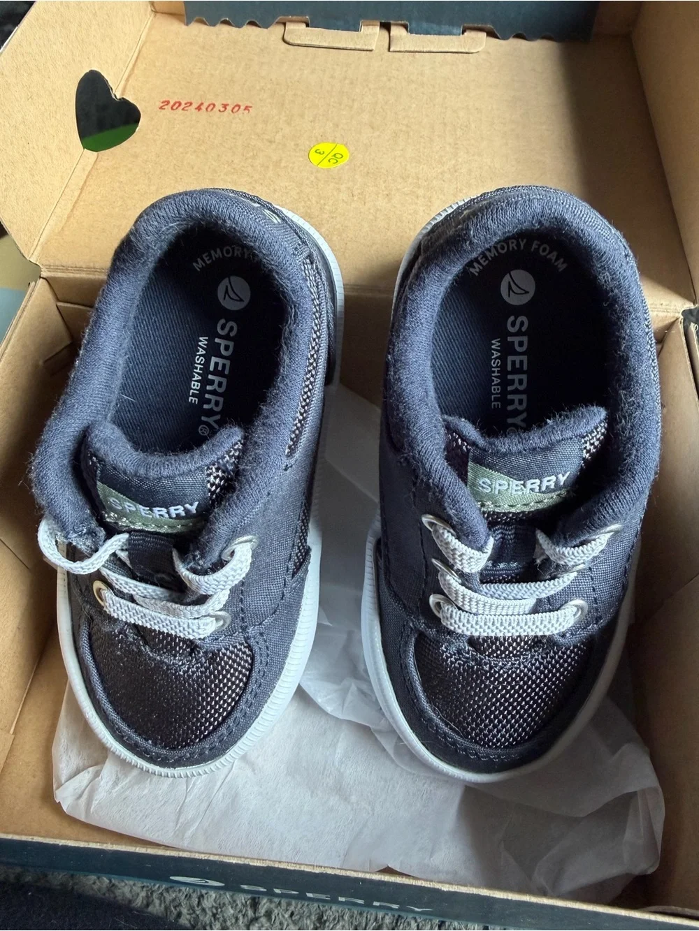 Sperry Kids Navy and White Sneakers